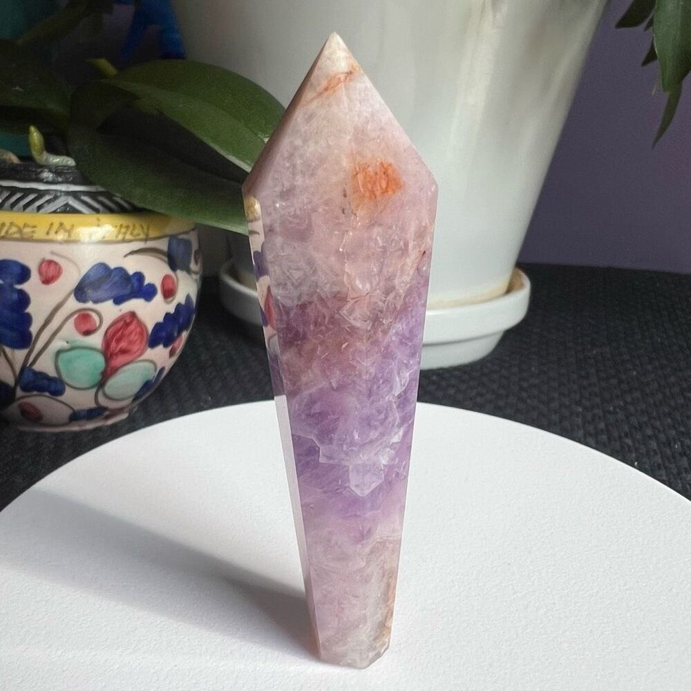 Amethyst Crazy Lace Crystal Wand - Picture 3 of 11